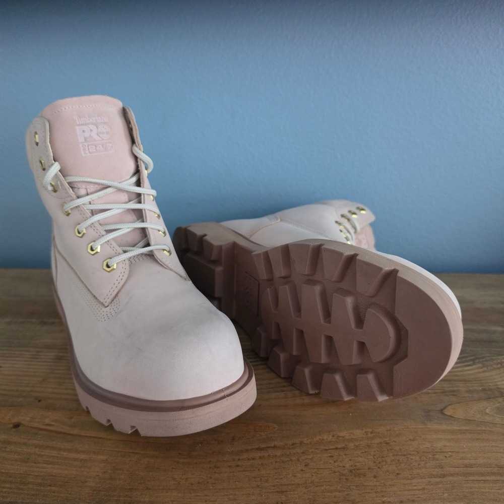 Timberland PRO Mens Sawhorse Work Boots Pink Steel Toe EH TB0A671QEAA Size 9.5